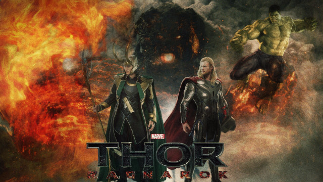 Avengers thor loki fire smoke free wallpaper for desktop - medium preview image