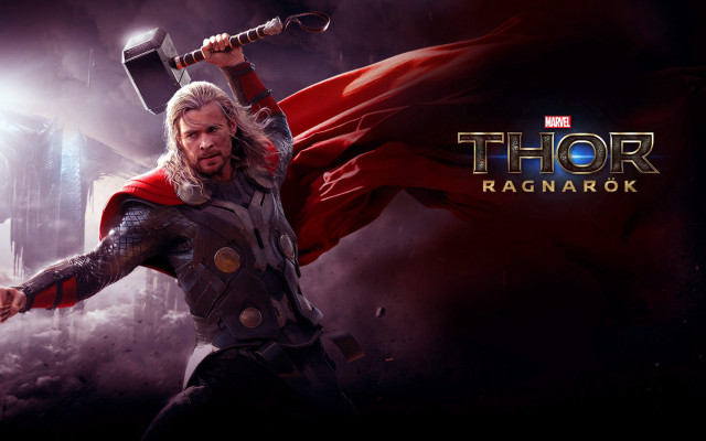 Man thor costume sword cityscape free wallpaper for desktop - medium preview image