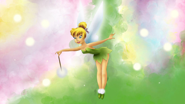 Cartoon fairy wand green dress free wallpaper for desktop - medium preview image