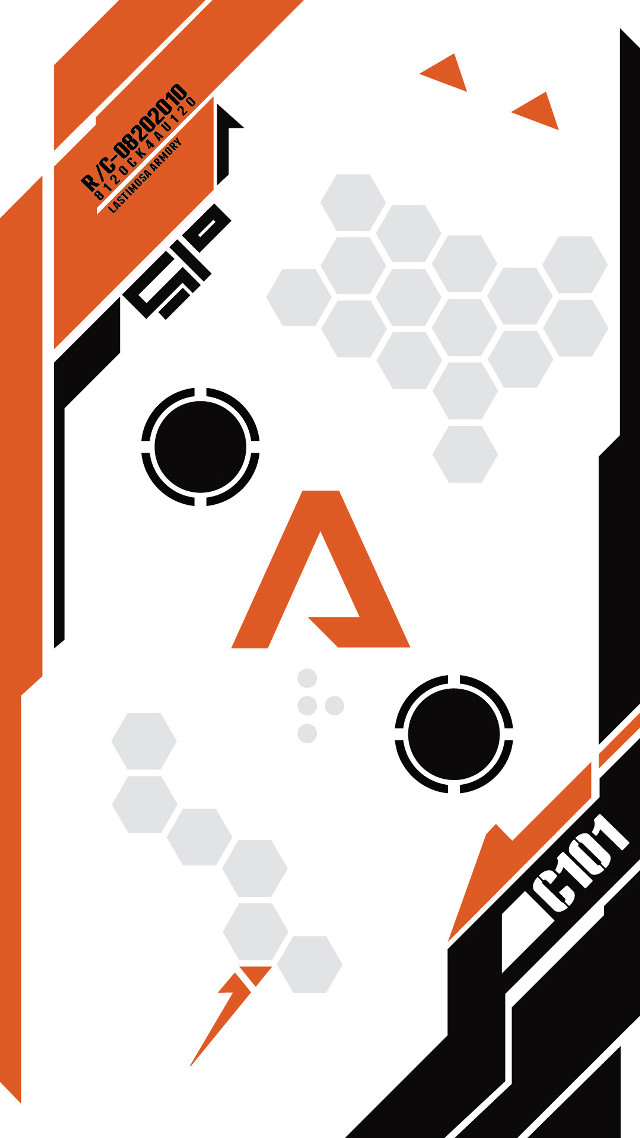 Geometric poster black orange design free wallpaper for mobile - medium preview image