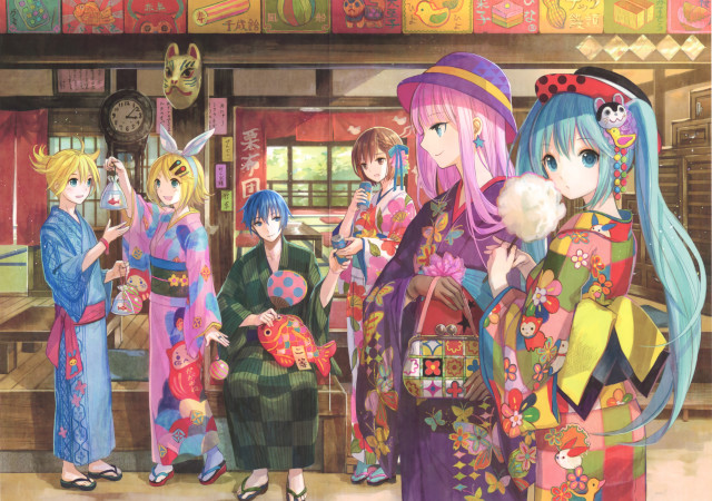 Women group clock tower standing free wallpaper for desktop - medium preview image