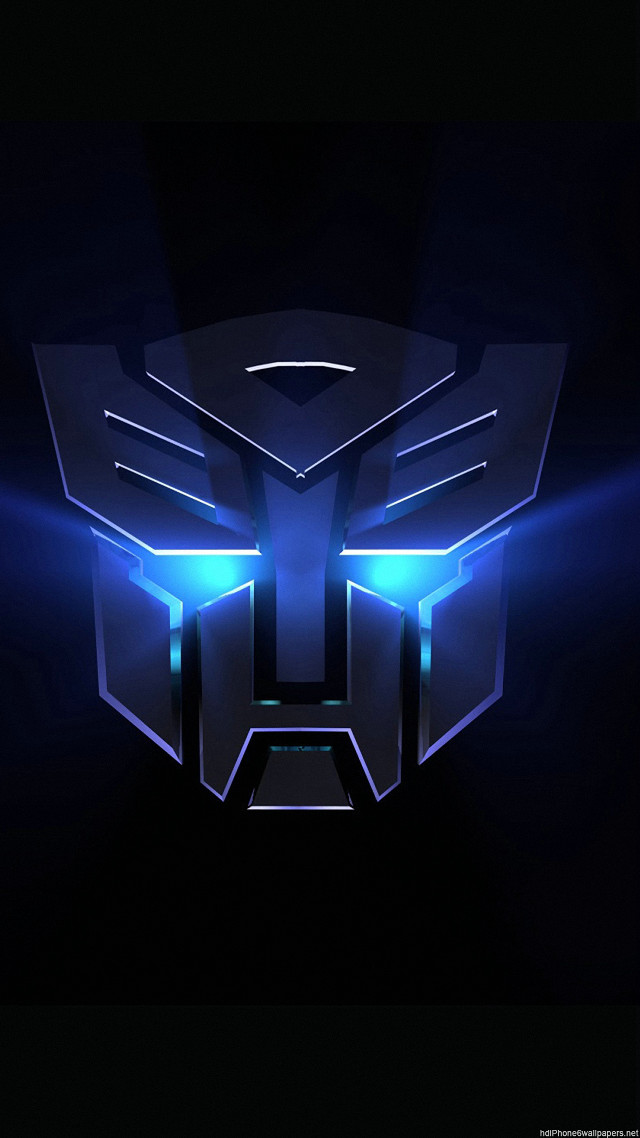 Stylized robot face blue lights free wallpaper for mobile - medium preview image