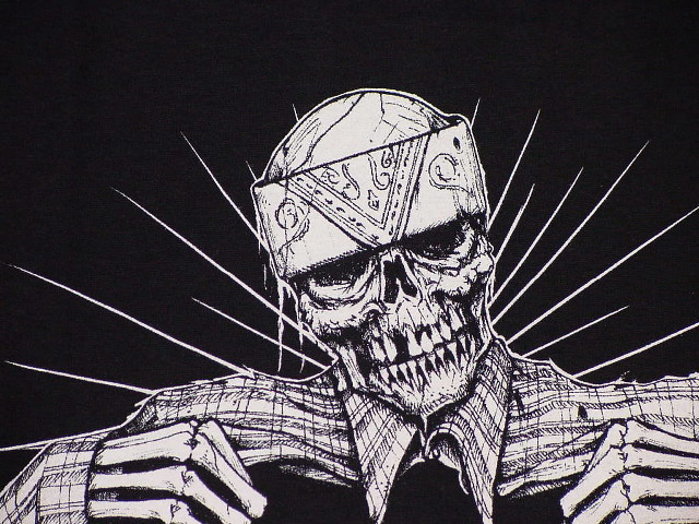 Skeleton crown knife black background free wallpaper for desktop - medium preview image