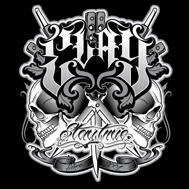 Skull swords black white image free wallpaper for tablet - medium preview image