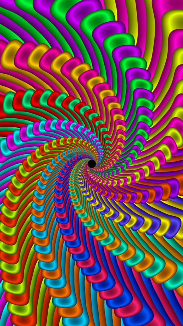 Colorful spiral black hole center free wallpaper for mobile - medium preview image