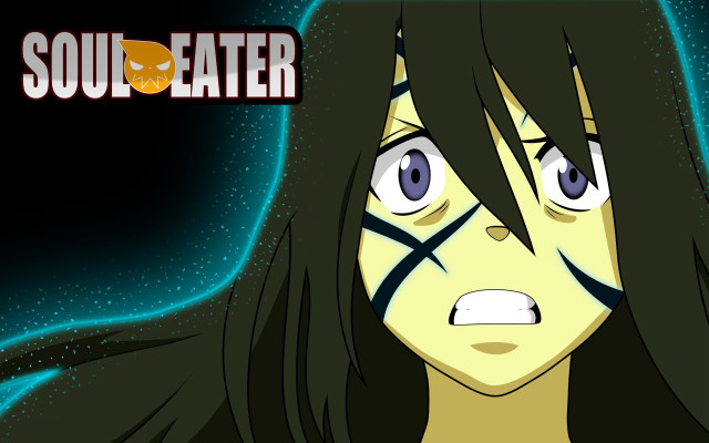 Sad woman black hair green free wallpaper for desktop - medium preview image