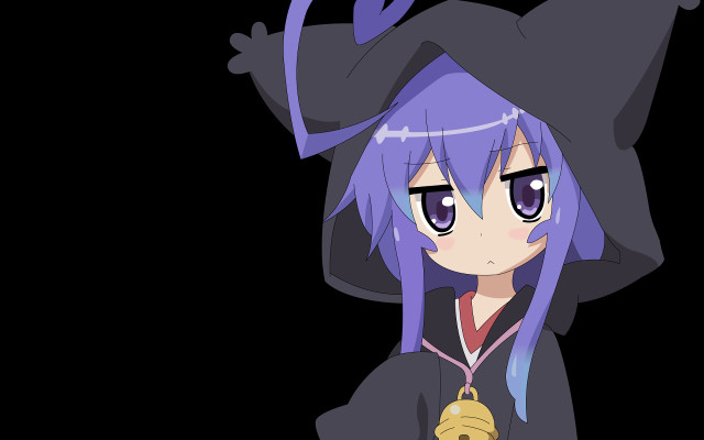 Purple hair witch girl golden free wallpaper for desktop - medium preview image