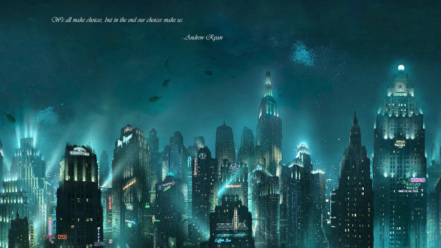 Cityscape tall buildings night sky free wallpaper for desktop - medium preview image