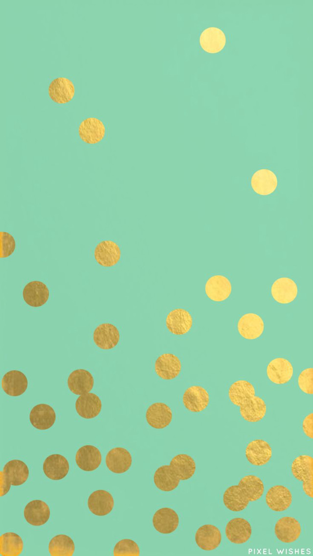 Green gold sky dots minimalist free wallpaper for mobile - medium preview image