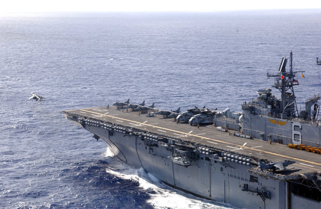 Large ship ocean bird warship free wallpaper for desktop - medium preview image