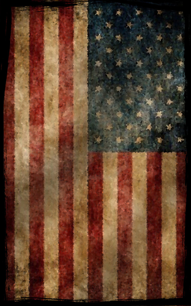 Old american flag grungy background free wallpaper for mobile - medium preview image