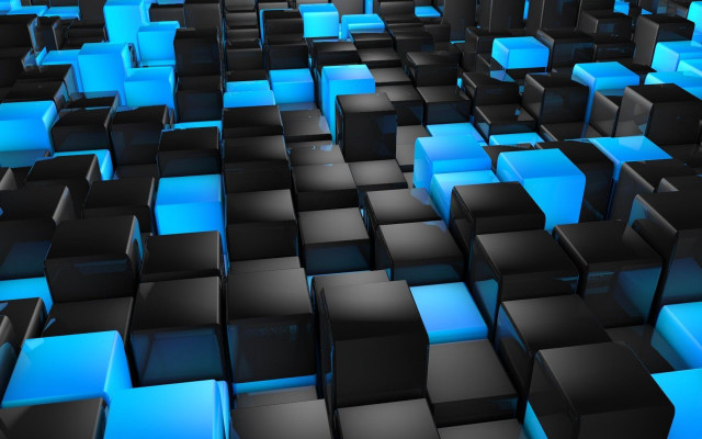 Blue black squares group black free wallpaper for desktop - medium preview image