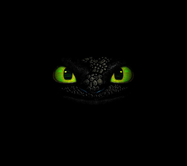 Black background green glowing eyes free wallpaper for tablet - medium preview image