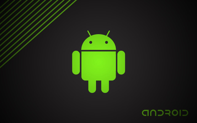 Green android logo black background #4 free wallpaper for desktop - medium preview image