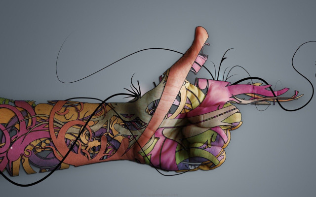 Person tattoo arm thumb up free wallpaper for desktop - medium preview image