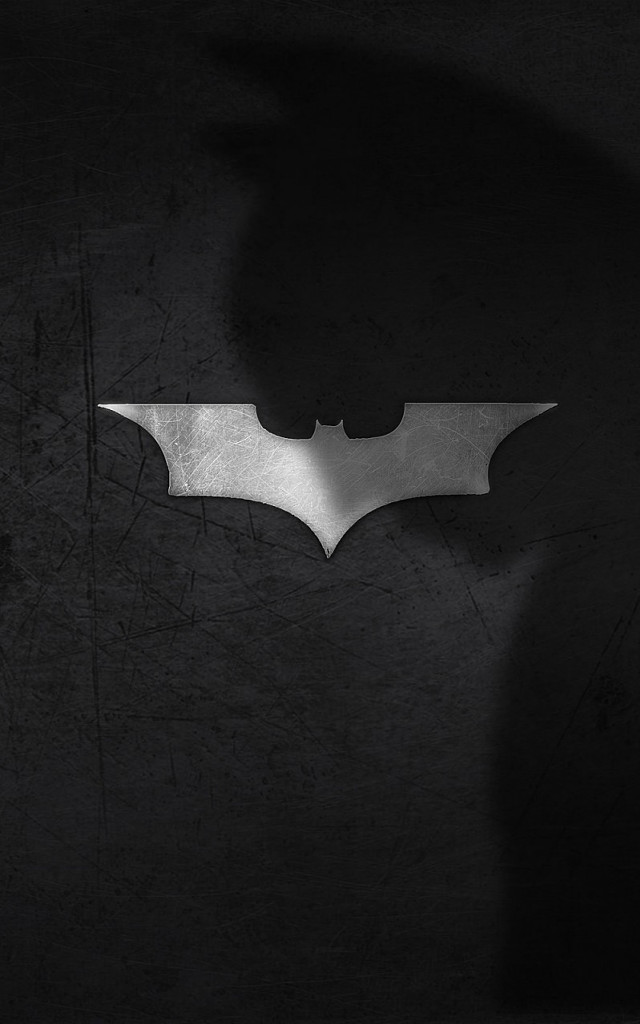 Batman logo dark room shadow free wallpaper for mobile - medium preview image