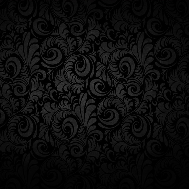 Black background swirls leaves side free wallpaper for tablet - medium preview image