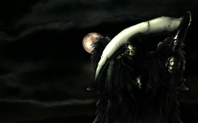 Creepy angel sculler dark night free wallpaper for desktop - medium preview image