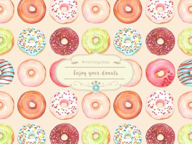 Donuts table sign enjoy your free wallpaper for desktop - medium preview image