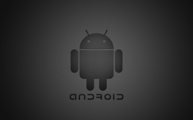 Android logo black white dark #3 free wallpaper for desktop - medium preview image
