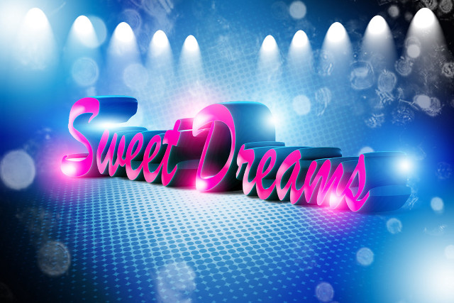Blue pink background sweet dreams free wallpaper for desktop - medium preview image