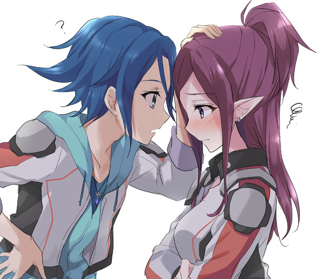 Anime girls blue hair backpacks free wallpaper for tablet - medium preview image