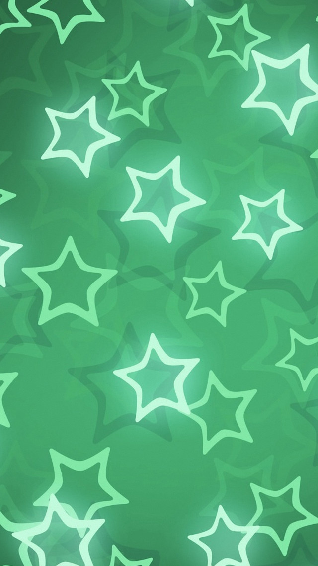 Green background white stars repeated free wallpaper for mobile - medium preview image