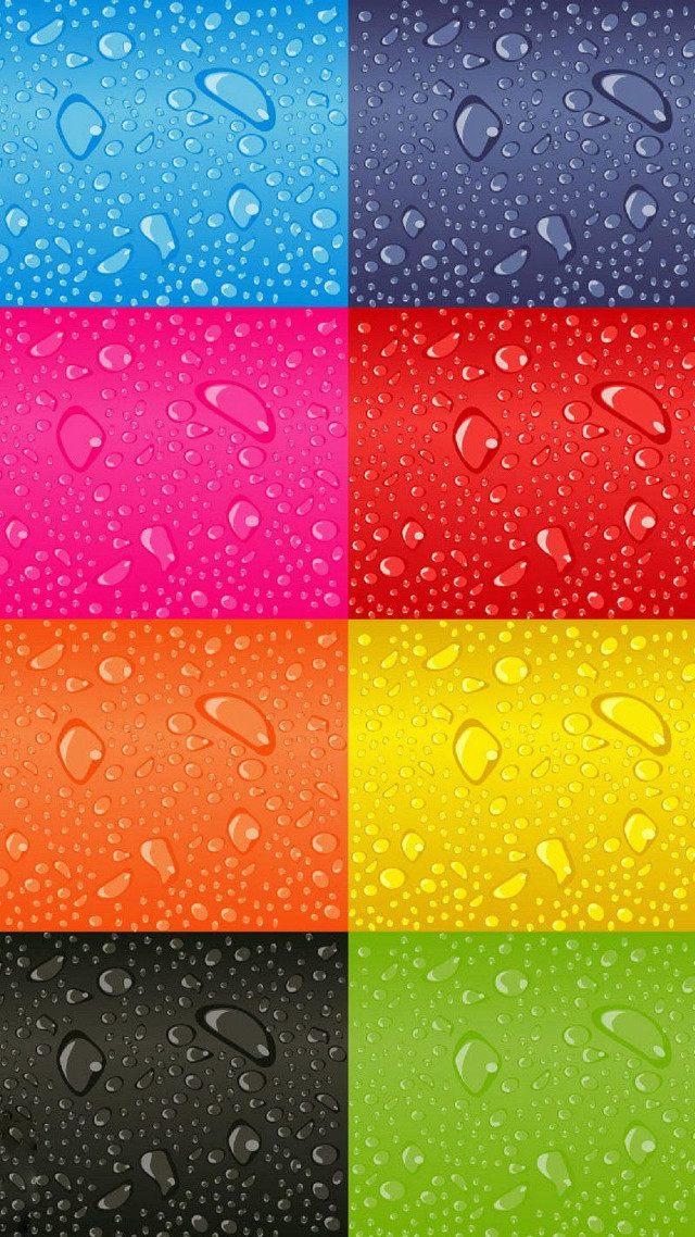 Rain drops color variations window free wallpaper for mobile - medium preview image