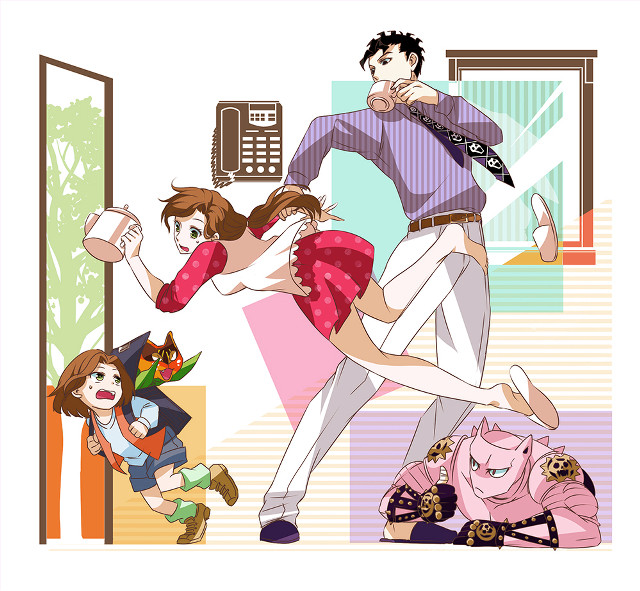 Man woman dancing cartoon phone free wallpaper for tablet - medium preview image