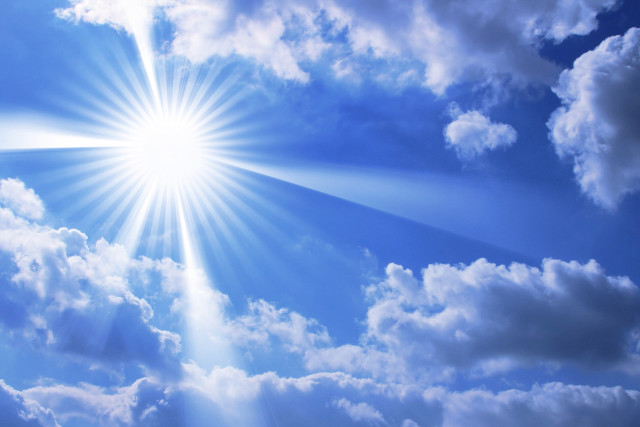 Sunshine clouds plane foreground flying free wallpaper for desktop - medium preview image