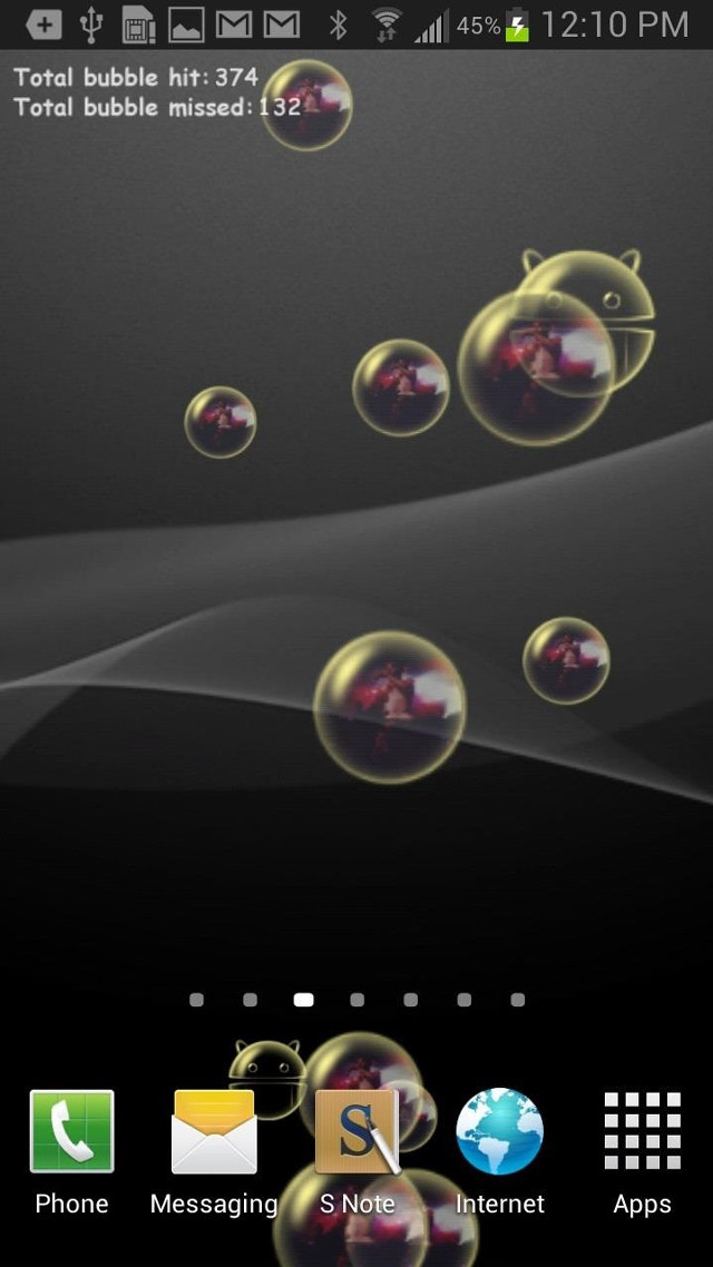 Cellphone bubbles holography android screenshot free wallpaper for mobile - medium preview image