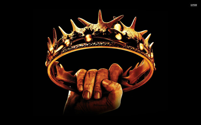 Hand crown gameofthrones gold black free wallpaper for desktop - medium preview image