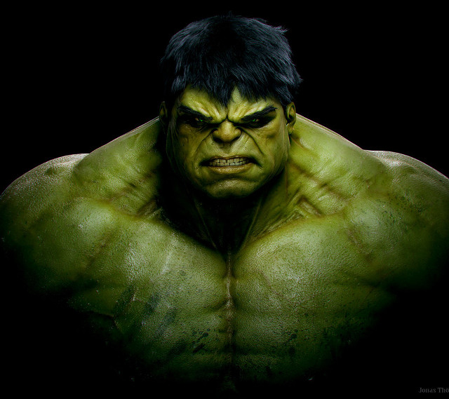 Man green face black hair free wallpaper for tablet - medium preview image