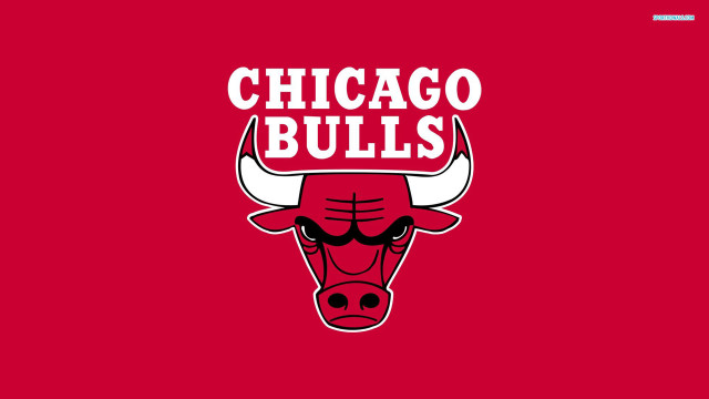 Chicago bulls logo red background free wallpaper for desktop - medium preview image