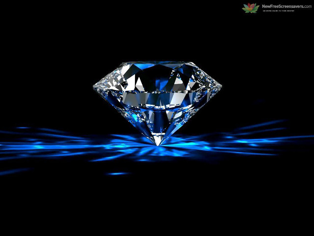 Diamond blue lights black background free wallpaper for desktop - medium preview image