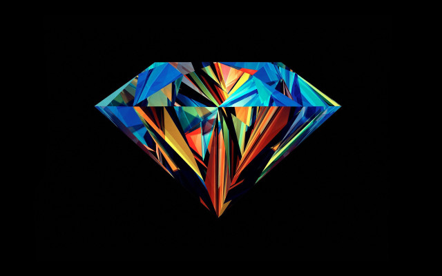 Diamond holography artdeco androidjones blackbackground #2 free wallpaper for desktop - medium preview image