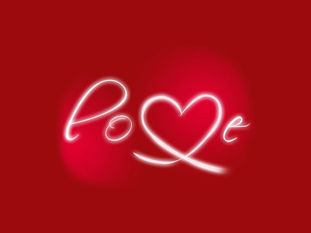 Red background white heart love #2 free wallpaper for desktop - medium preview image