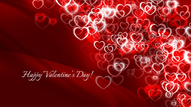 Red valentines day background hearts #2 free wallpaper for desktop - medium preview image