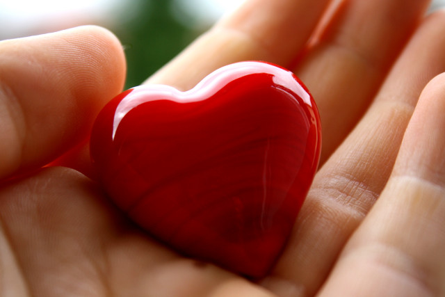 Heart shaped object hand blurry free wallpaper for desktop - medium preview image