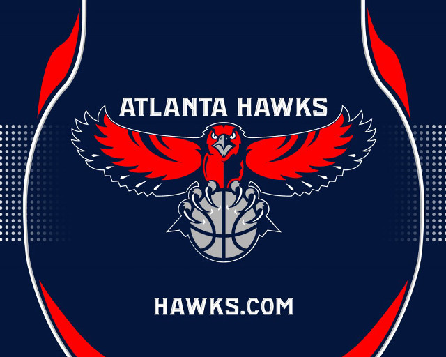 Atlanta hawks logo bird halftone free wallpaper for desktop - medium preview image