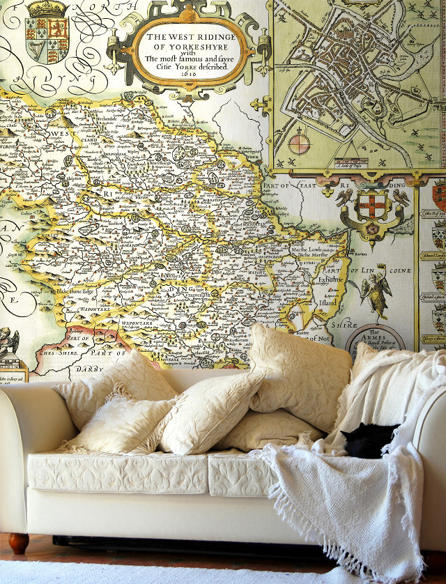 Couch pillows blanket map England free wallpaper for mobile - medium preview image