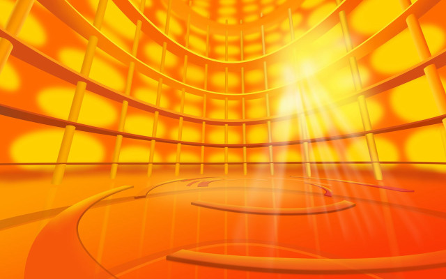 Bright yellow room spotlight circular free wallpaper for desktop - medium preview image