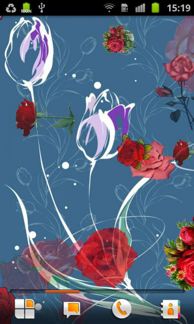 Blue rose red flowers white free wallpaper for mobile - medium preview image