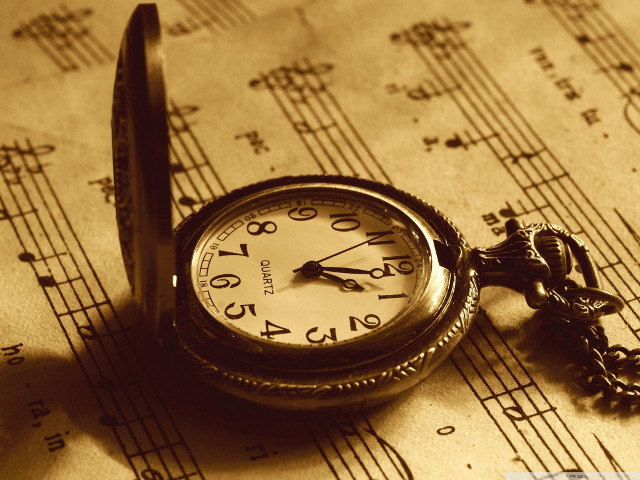 Pocket watch sheet music background free wallpaper for desktop - medium preview image