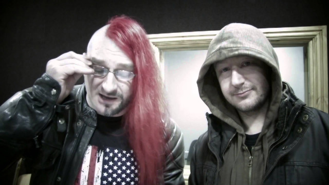 Red hair bald man glasses free wallpaper for desktop - medium preview image