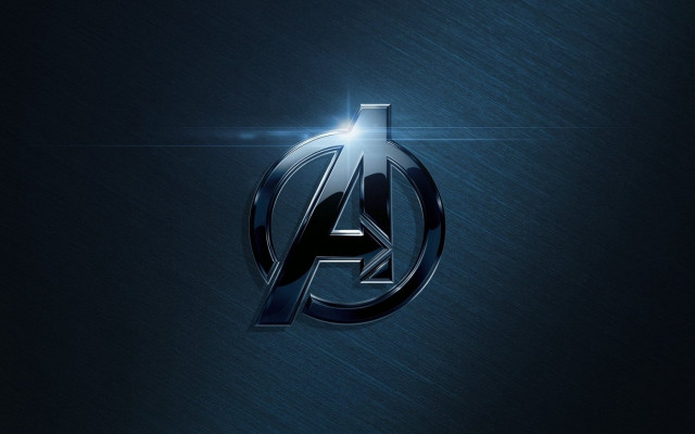 Avengers logo dark background light free wallpaper for desktop - medium preview image