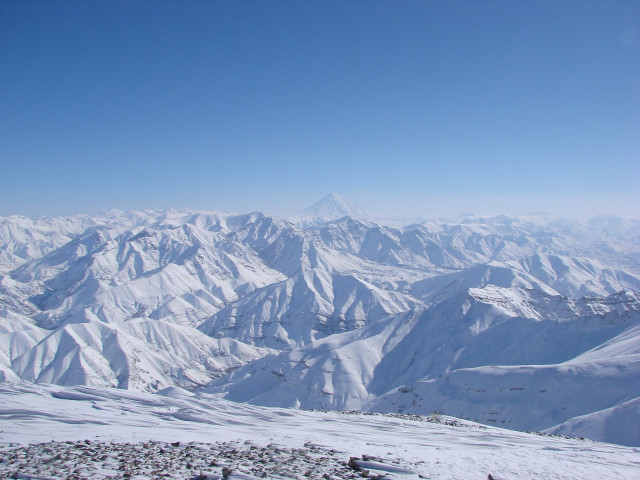 Snowy mountain range high altitude free wallpaper for desktop - medium preview image