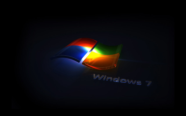 Dark background windows7 logo windows7 free wallpaper for desktop - medium preview image