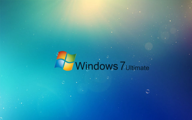 Blue green background windows7 ultimate free wallpaper for desktop - medium preview image