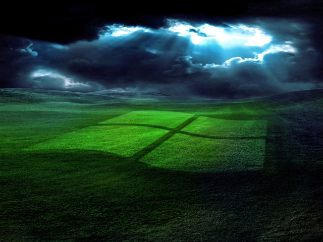 Green field cross shadow dark #2 free wallpaper for desktop - medium preview image